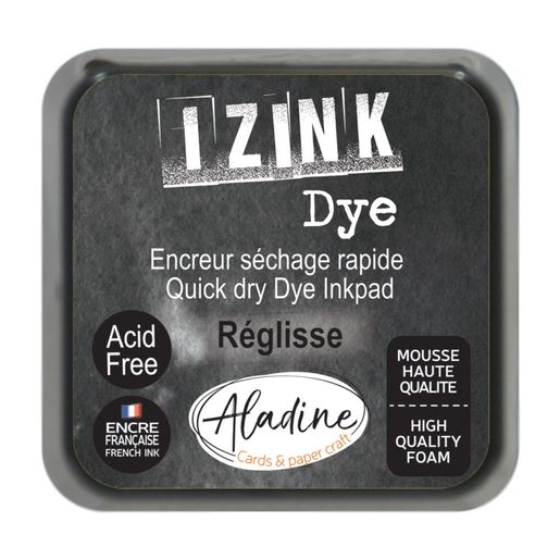 Razítkovací polštářek Aladine Izink Dye - reglisse, černý