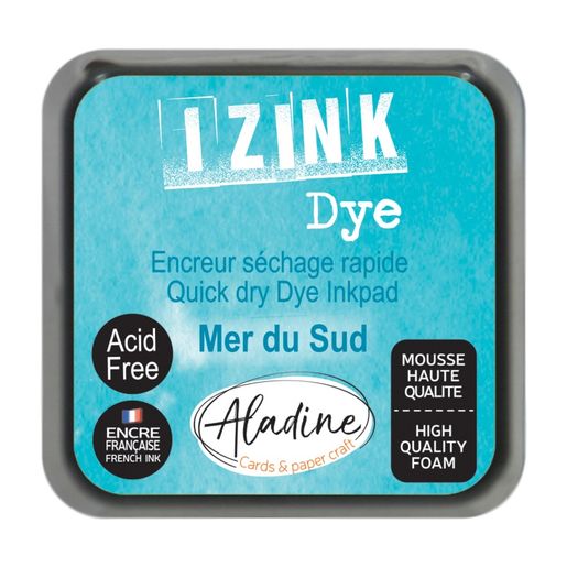 Razítkovací polštářek Aladine Izink Dye - mer du sud, azurový