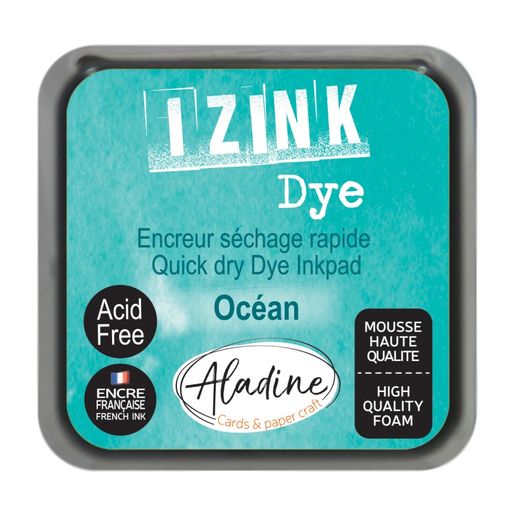 Razítkovací polštářek Aladine Izink Dye - ocean, tyrkysový