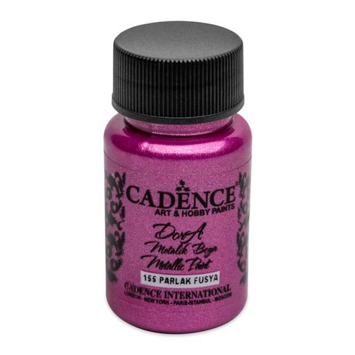 Metalická akrylová barva Cadence Dora Metallic, 50 ml - bright fuchsia, fuchsiová