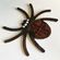 Dřevěný výřez k dekoraci Gomille, závěsný, 7x6 cm - Pavouk, malý