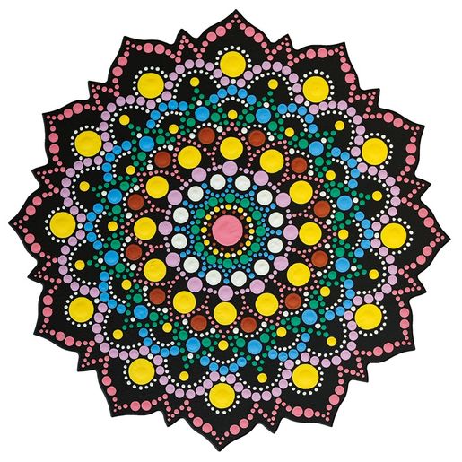 Dřevěný výřez k dekoraci Gomille, 20 cm - Mandala 3