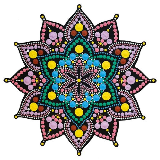 Dřevěný výřez k dekoraci Gomille, 30 cm - Mandala 2