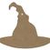 Dřevěný výřez k dekoraci Gomille, závěsný, 17x15 cm - Čarodějnický klobouk