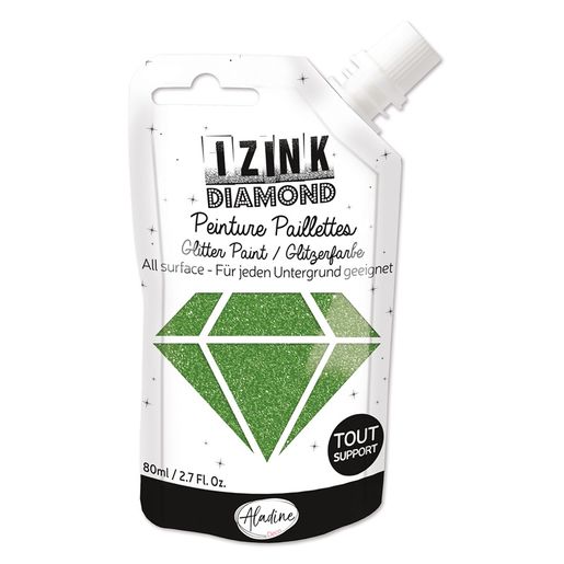 Diamantová barva Aladine Izink Diamond, 80 ml - vert foncé, zelená