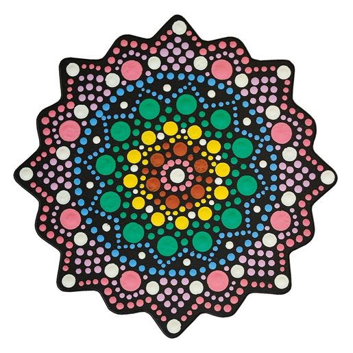 Dřevěný výřez k dekoraci Gomille, 10 cm - Mandala 1